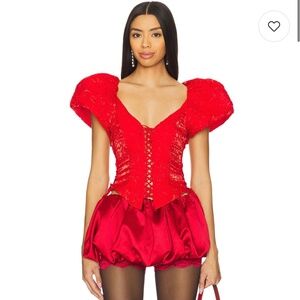 For love and lemons Red Lena Bubble Skort